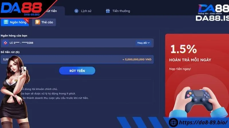 Rút tiền tại nhà cái thông qua ví điện tử